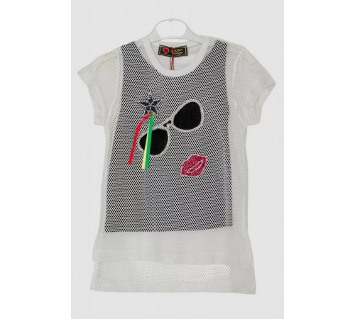 Костюм для дівчаток ошатний, колір біло-чорний, 247R286