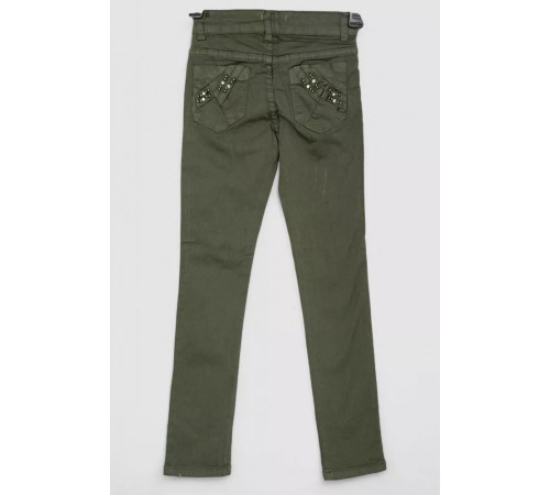 Джинси для дівчаток, колір хакі, 247R10043