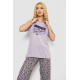 Піжама жіноча з принтом, колір світло-бузковий, 243R3038-B