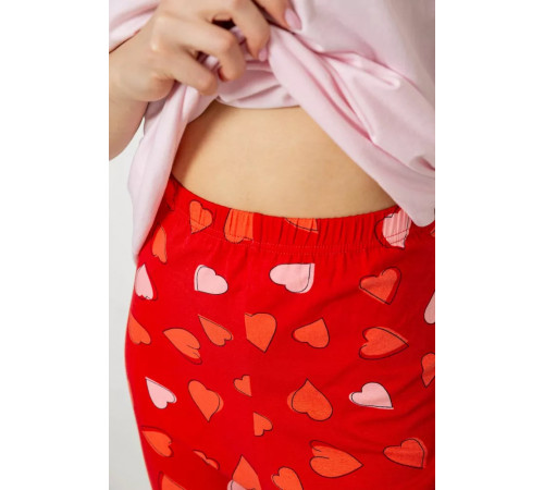 Женская пижама с принтом, цвет розовый, 243R1602-010.