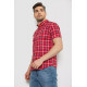 Сорочка чоловіча в клітку, колір червоний, 214R831