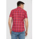 Сорочка чоловіча в клітку, колір червоний, 214R831