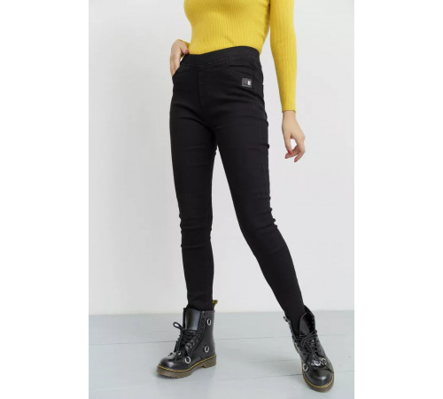 Джеггінси жіночі, колір чорний, 131R9560-5