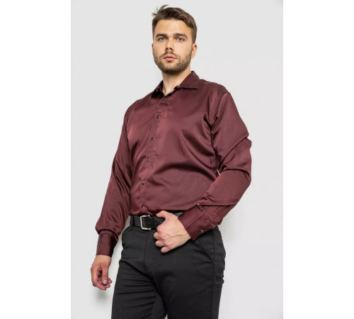 Сорочка чоловіча, колір бордовий, 214R3060
