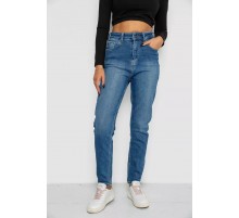 Джинси жіночі Mom-fit стрейч, колір синій, 244R1136