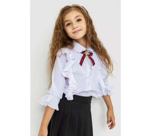Блуза для дівчаток ошатна, колір білий, 172R210