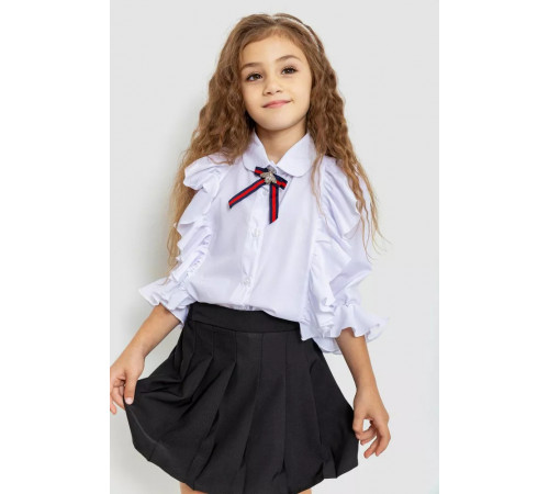 Блуза для дівчаток ошатна, колір білий, 172R210