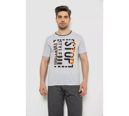 Пижама мужская, цвет серый, 243R6202.