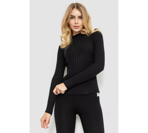 Гольф женский однотонный, цвет черный, 204R038