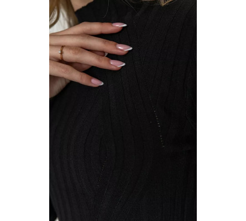 Гольф женский однотонный, цвет черный, 204R038