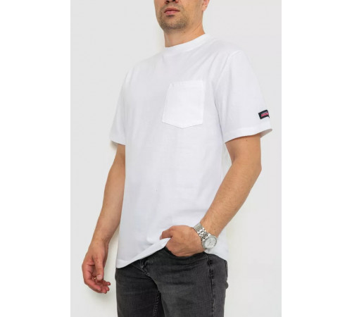 Футболка чоловіча однотонна, колір білий, 238R57832