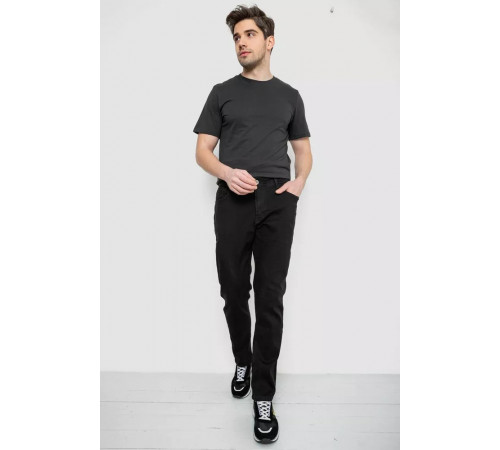 Джинси чоловічі середньої посадки, колір чорний, 244R8349