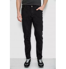 Джинси чоловічі середньої посадки, колір чорний, 244R8349