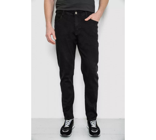 Джинси чоловічі середньої посадки, колір чорний, 244R8349