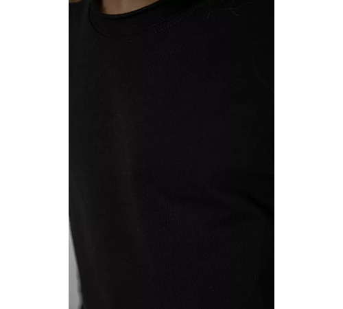 Лонгслив однотонный унисекс, цвет черный, 102R1532