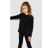 Лонгслів однотонний унісекс, колір чорний, 102R1532