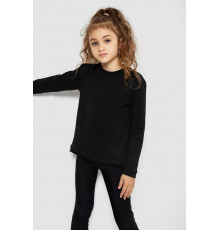 Лонгслив однотонный унисекс, цвет черный, 102R1532