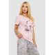 Жіноча піжама з принтом, колір рожевий, 243R7525