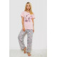 Жіноча піжама з принтом, колір рожевий, 243R7525
