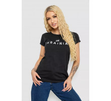 Женская футболка с патриотическим принтом, цвет черный, 244R2213