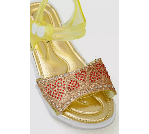 Босоніжки дитячі, колір золотистий, 243RA2650