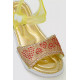 Босоніжки дитячі, колір золотистий, 243RA2650