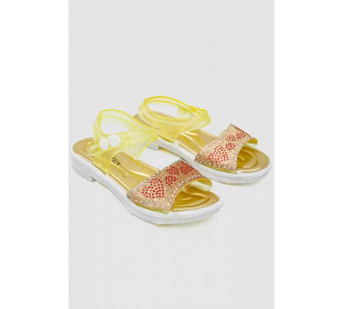 Босоніжки дитячі, колір золотистий, 243RA2650