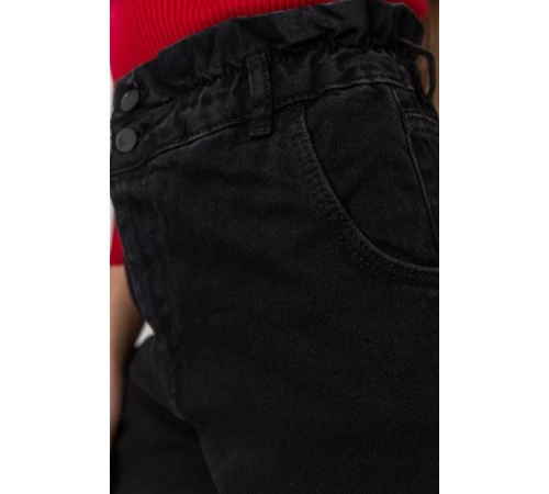 Джинси жіночі демісезонні, колір чорний, 164R3410