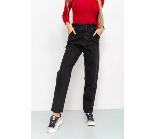 Джинси жіночі демісезонні, колір чорний, 164R3410