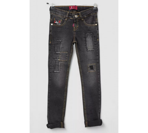 Джинсы для девочки, цвет черный, 247R8415
