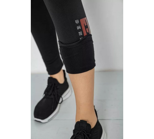 Лосины утепленные, цвет черный, 243R051-3