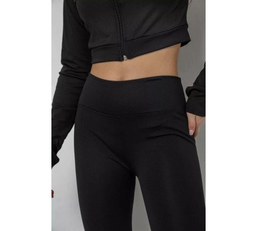 Лосины утепленные, цвет черный, 243R051-3