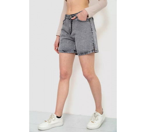 Шорти джинсові жіночі, колір сірий, 244R00501