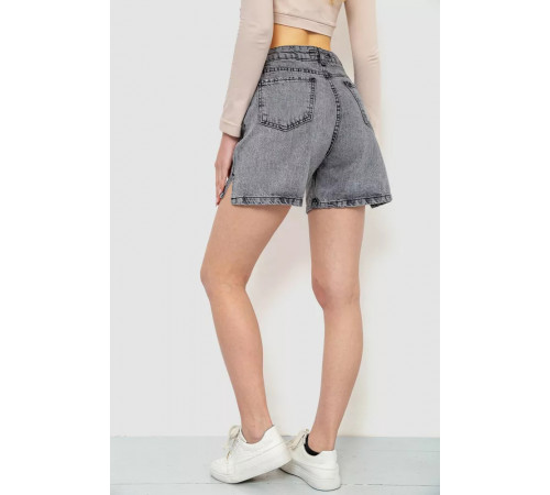 Шорти джинсові жіночі, колір сірий, 244R00501