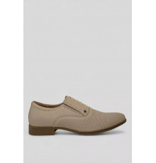 Туфли мужские с перфорацией, цвет темно-бежевый, 243RC1595.