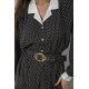 Костюм женский классический в горох, черно-белый, 167R3001