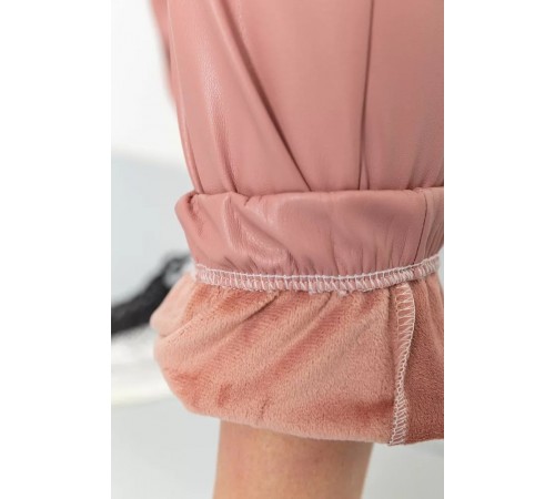 Лосины женские на флисе, цвет пудровый, 164R150