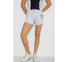 Шорты женские джинсовые стрейчевые, цвет белый, 247R2676