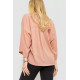 Блуза класична однотонна, колір пудровий, 102R332-3