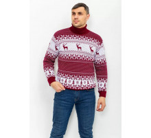 Свитер-гольф мужской, цвет бордово-белый, 161R712-1.