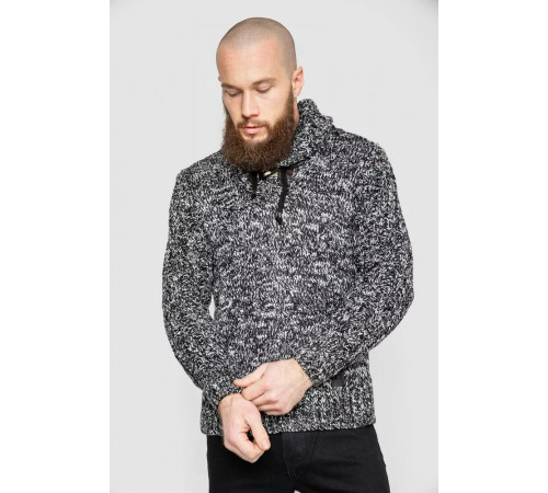 Свитер мужской, цвет черно-белый, 214R10303.