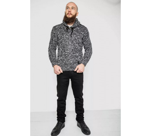 Свитер мужской, цвет черно-белый, 214R10303.