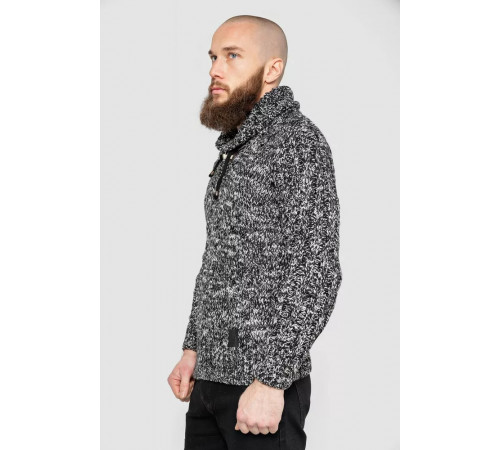 Свитер мужской, цвет черно-белый, 214R10303.