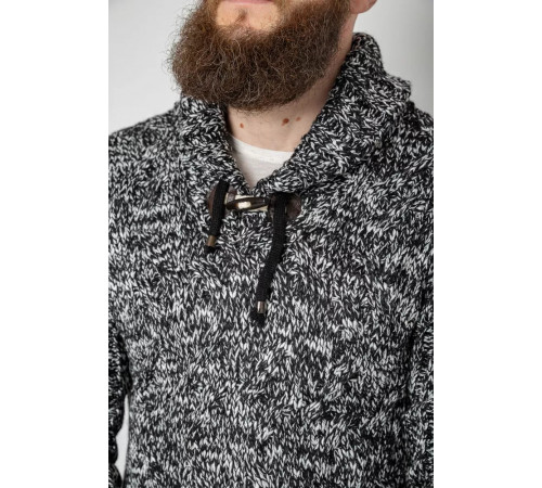 Свитер мужской, цвет черно-белый, 214R10303.