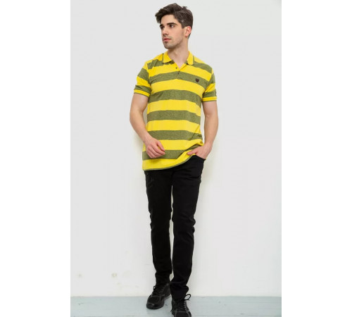 Поло чоловіче в смужку, колір жовтий, 214R6187