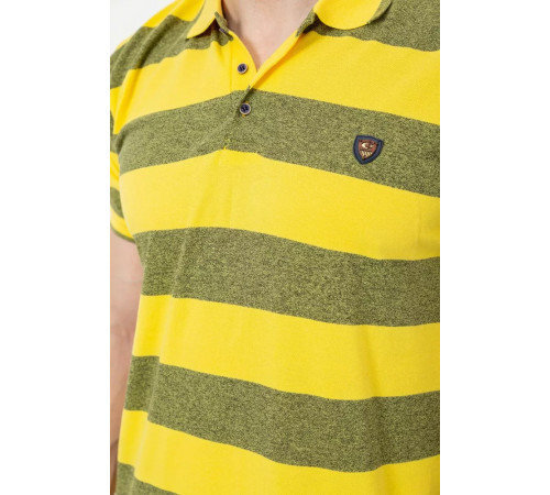 Поло чоловіче в смужку, колір жовтий, 214R6187