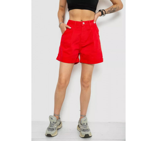 Шорти жіночі джинсові, колір червоний, 182R1664