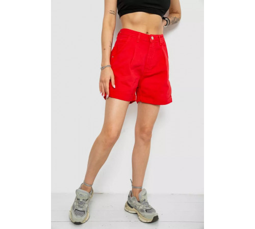 Шорти жіночі джинсові, колір червоний, 182R1664