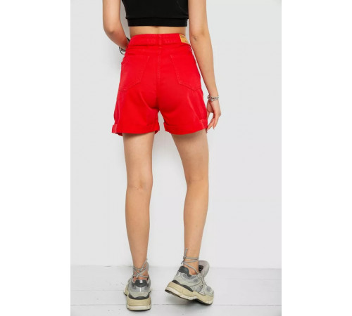 Шорти жіночі джинсові, колір червоний, 182R1664