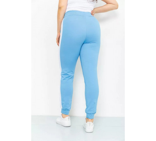 Спорт штани жіночі двонитка, колір блакитний, 219RB-3004